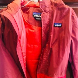 Patagonia kids waterproof/lined hooded jacket